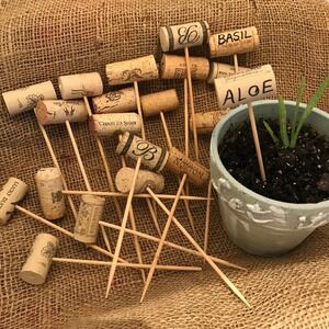 Plant Markers, Herb Labels, Garden Seed Markers, Cute Plant Labels, Set of Five